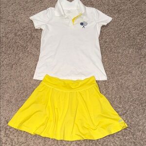 Skechers sport Yellow Skirt and polo